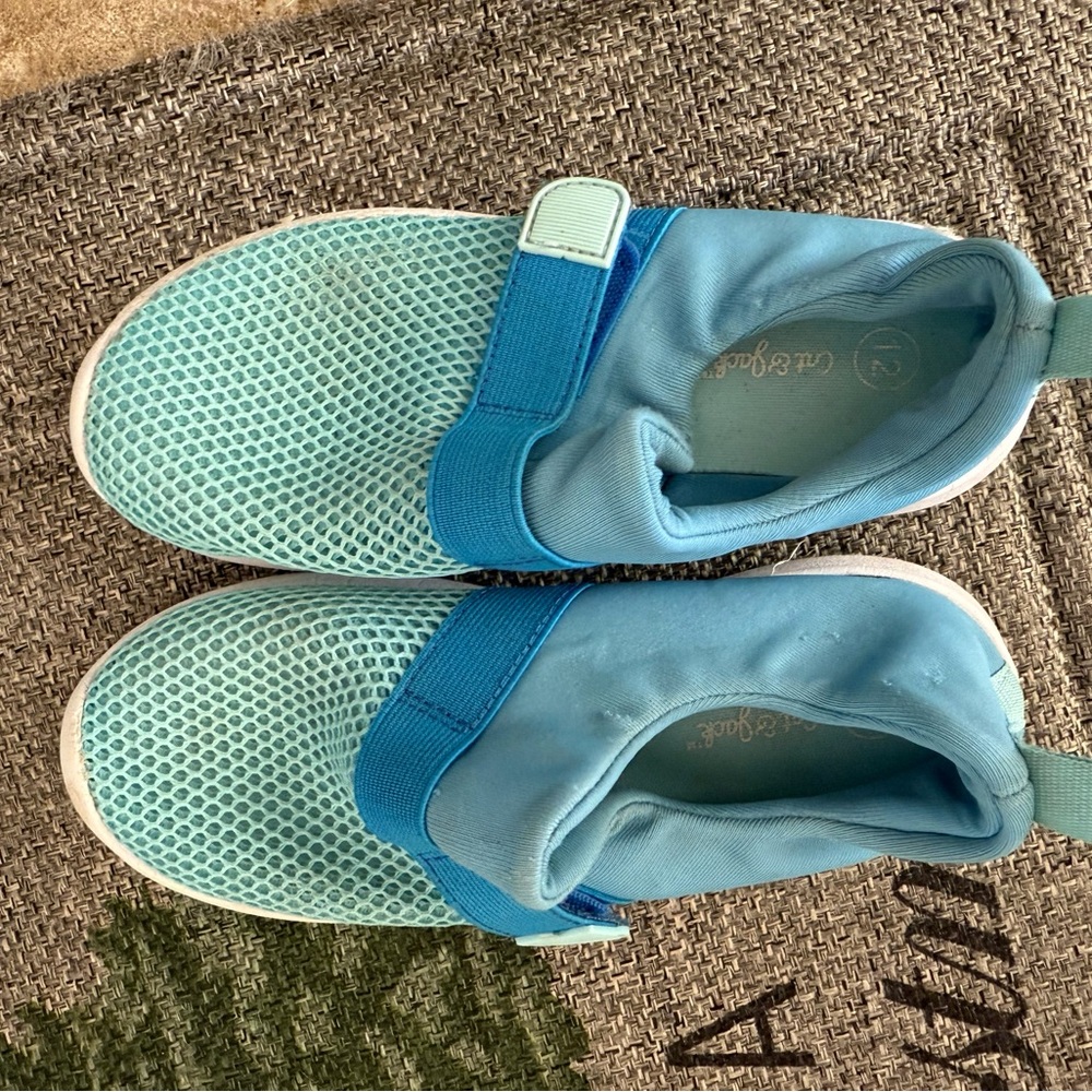 Kids Blue Mesh Slip-On Shoes